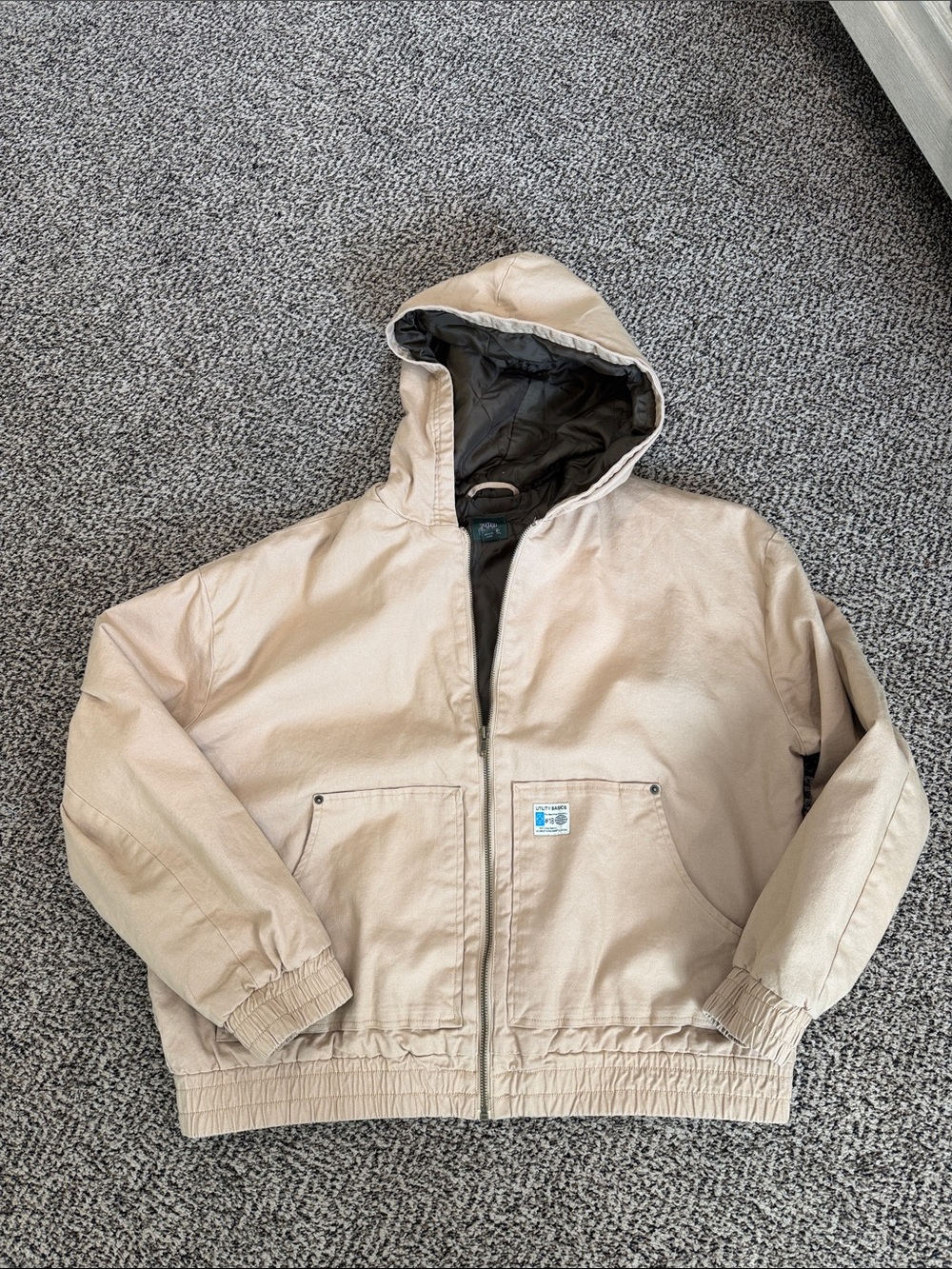 Wild fable Hooded Work Jacket with Patch Logo